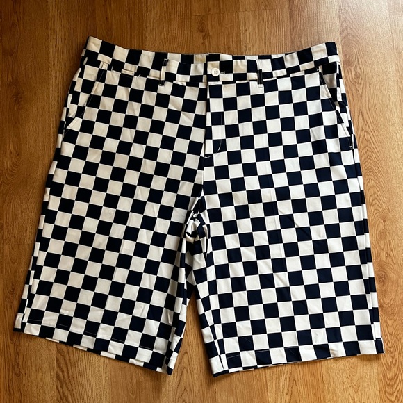 Mens Lesmart Golf Series Checked Shorts - Picture 1 of 10
